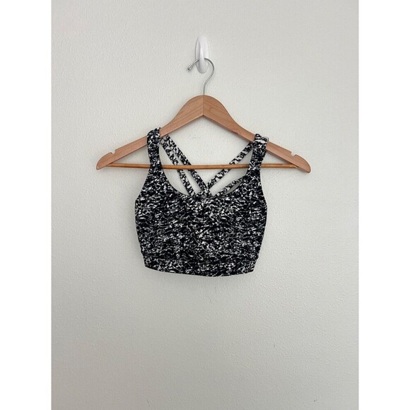 Lululemon Free To Be Moved Bra Chirasu Black Chirakasu Alpine White Size 4 - Picture 5 of 8
